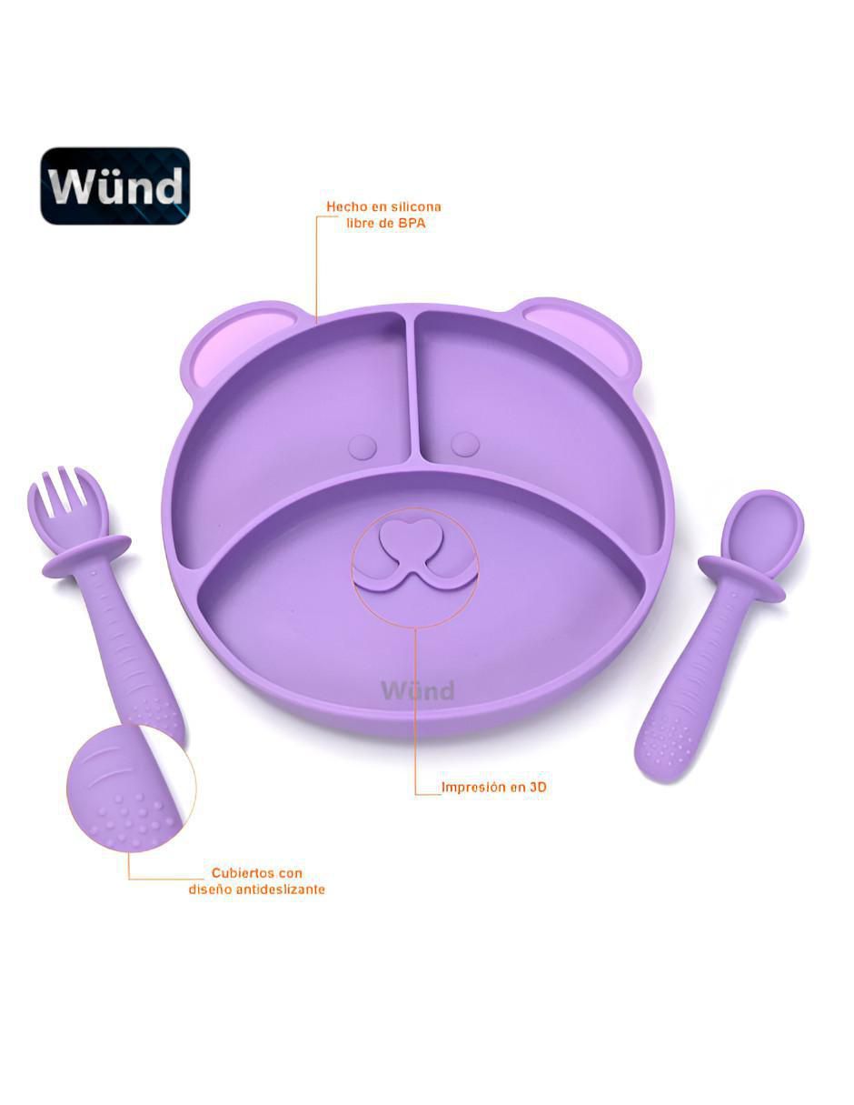 Plato de silicón 3 piezas 3
