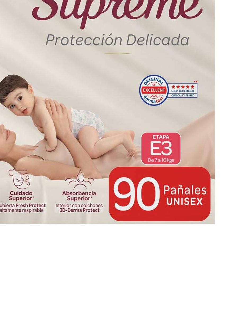 Pañales para bebé etapa 3 bebé unisex con 90 piezas 2