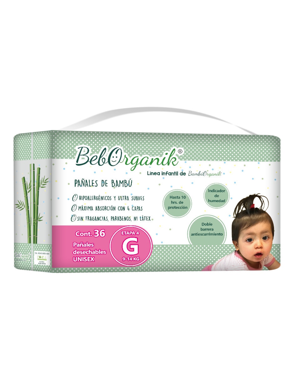 Pañales para bebé etapa 4 unisex con 36 piezas