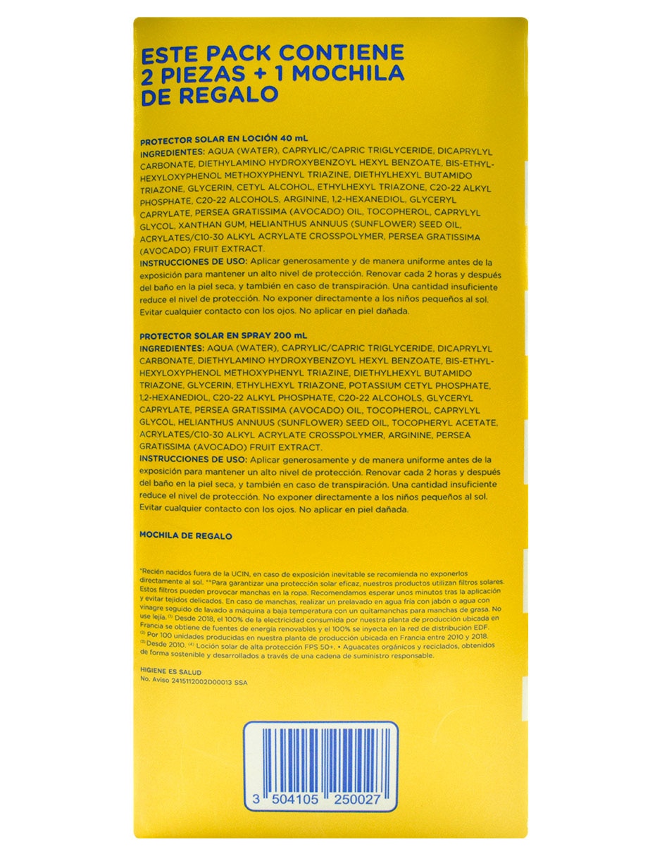 Set protector solar FPS 50 3