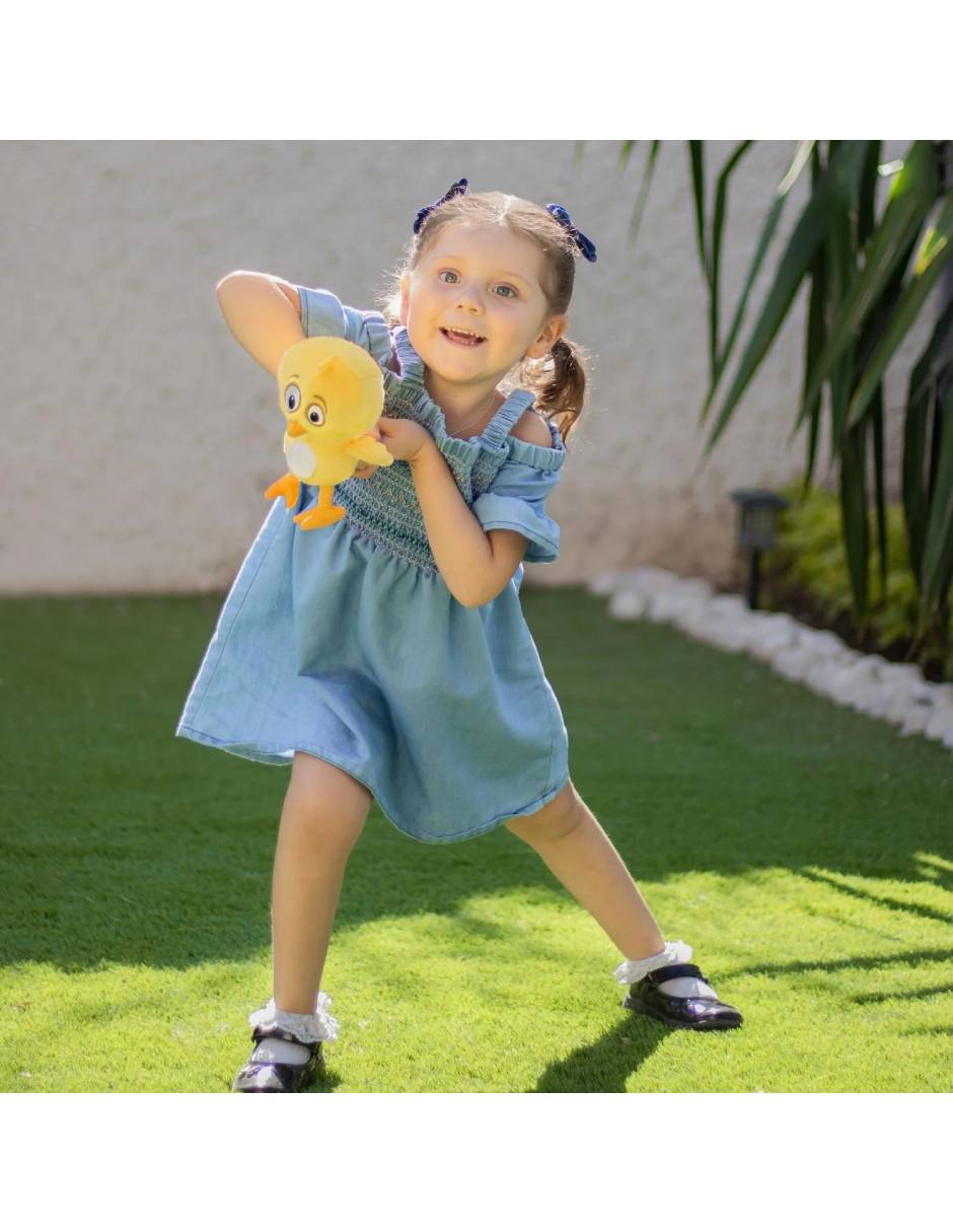 Peluche pollito amarillo juego recreativo unisex 3