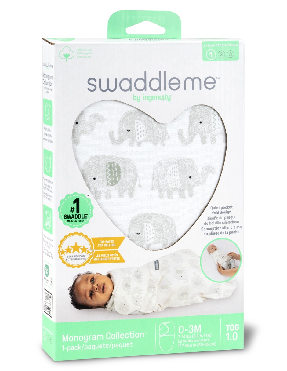 Cobija clásica de tejido suave Monogram elefante para bebé 4