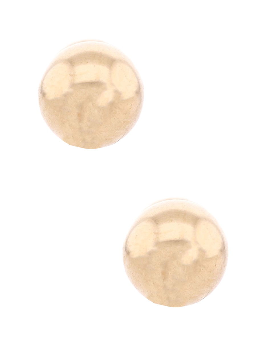 Broqueles redondos de oro amarillo 18 K con acabado brillante Broqueles redondos de oro amarillo 18 K con acabado brillante