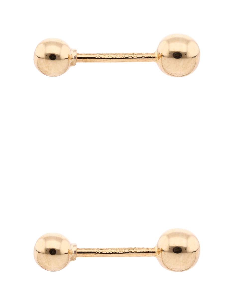 Broqueles redondos de oro amarillo 18 K con acabado brillante 2