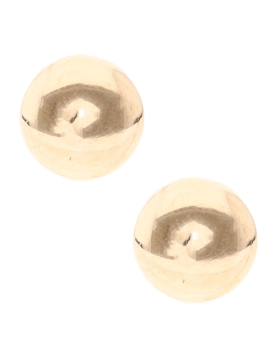 Broqueles redondos de oro amarillo 14 k con acabado pulido Broqueles redondos de oro amarillo 14 k con acabado pulido