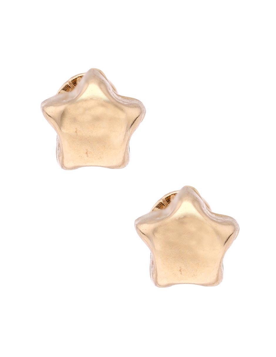 Broqueles de estrellas de oro amarillo 18 k con acabado pulido