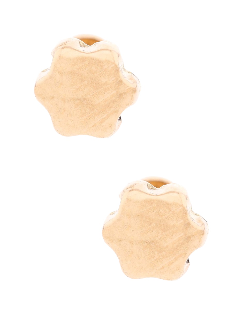 Broqueles de flor de oro 18 K con acabado lustre