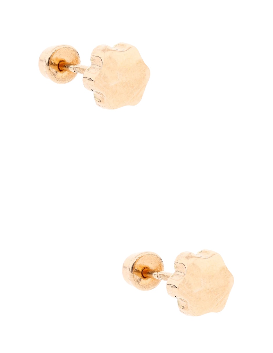 Broqueles de flor de oro 18 K con acabado lustre 2