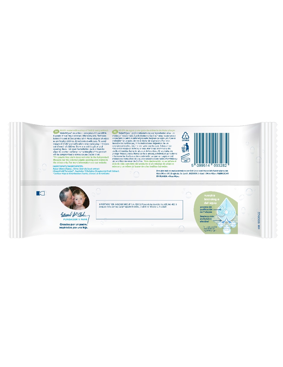 Toallas húmedas Textured Clean 60 toallitas individual 2