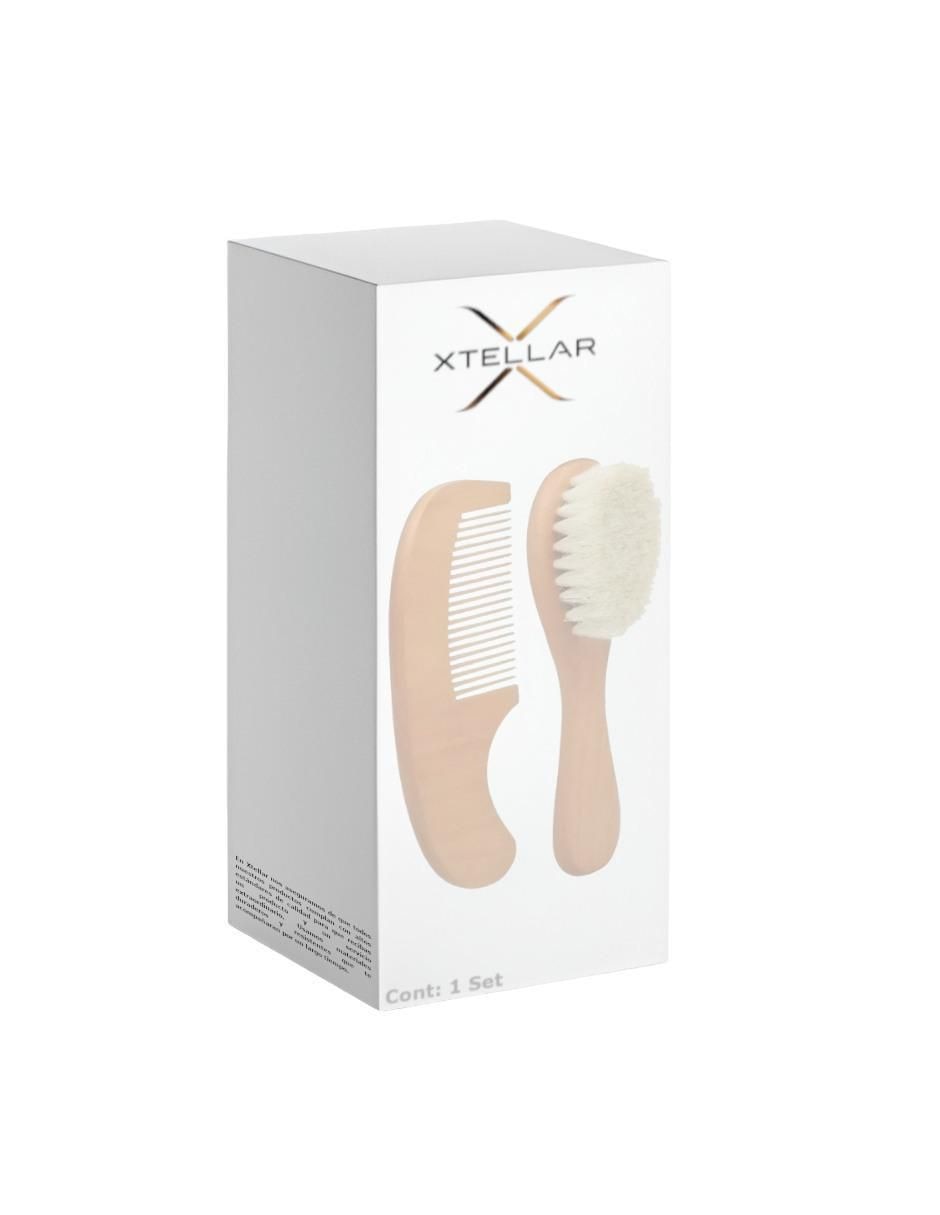 Kit de cepillo para cabello de bambú 4