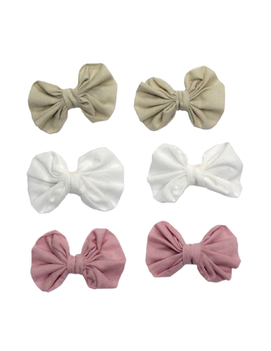 Set de 6 piezas moños para cabello