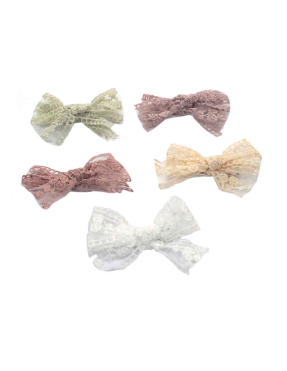 Set de 5 moños para cabello 2