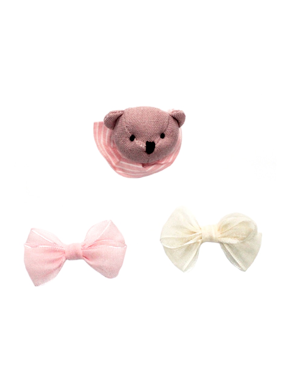 Set de 3 moños para cabello