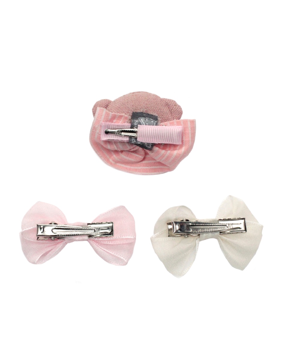 Set de 3 moños para cabello 2