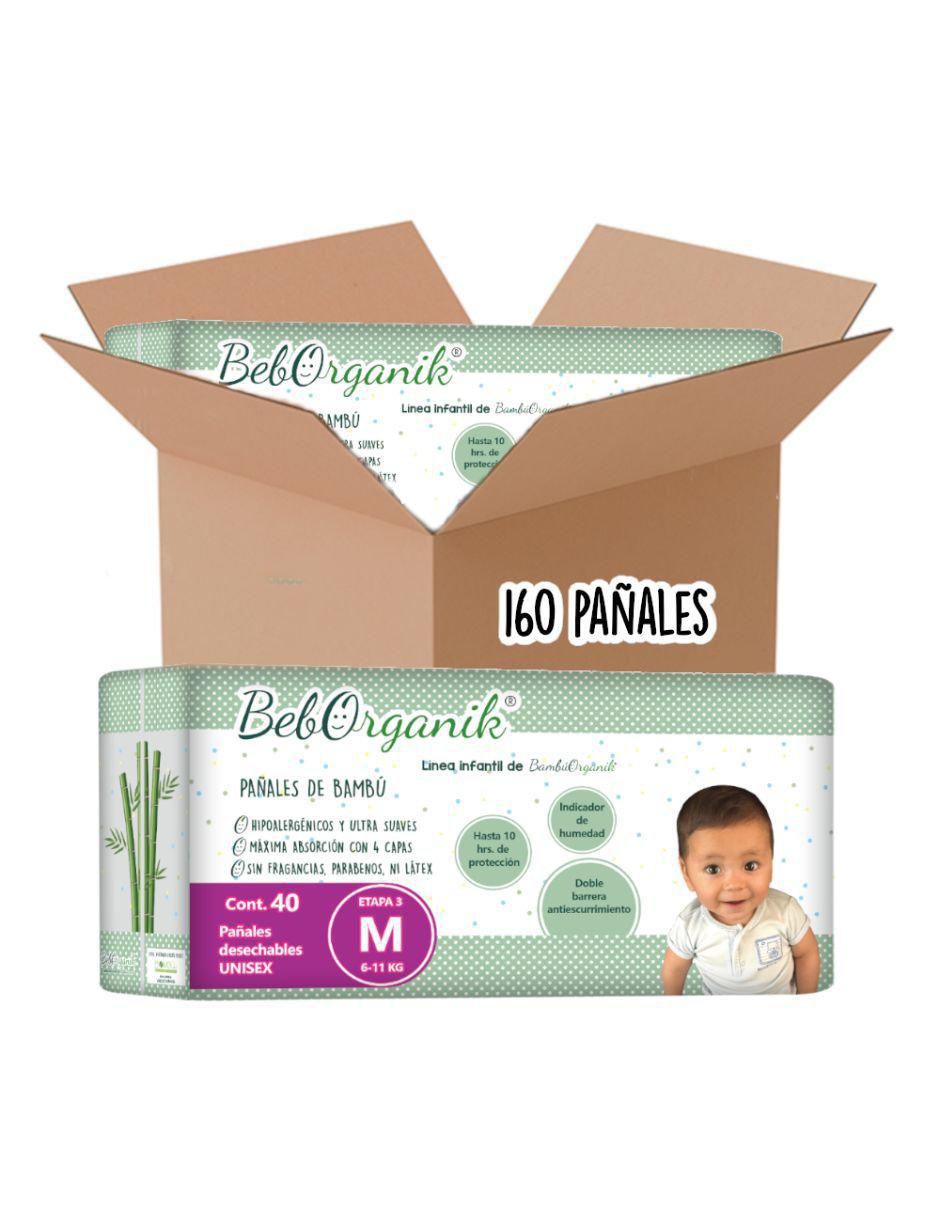 Pañales bebé desechables etapa 3 unisex con 160 piezas 2