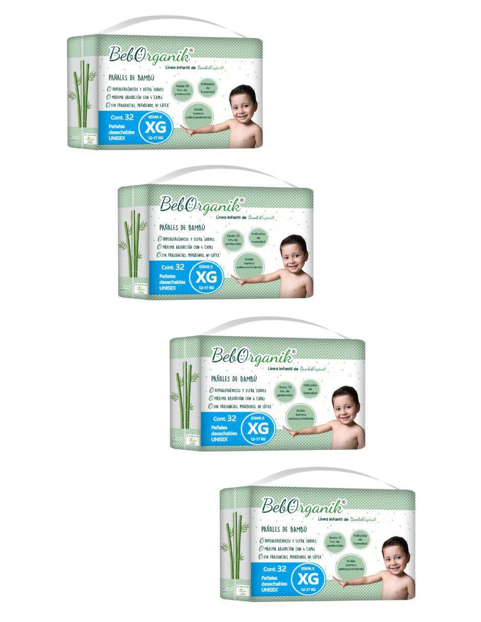 Pañales bebé desechables etapa 5 unisex con 128 piezas