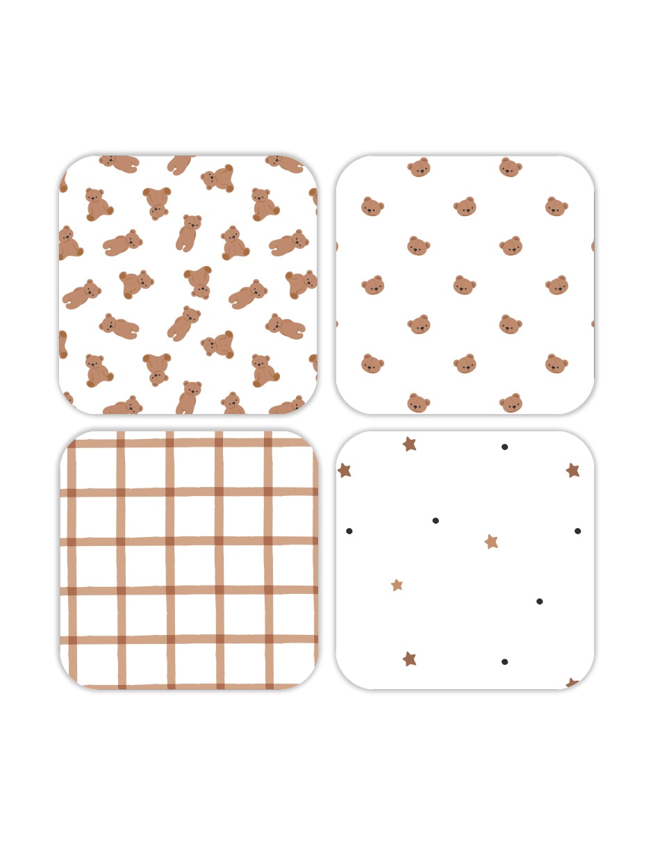 Set baño 4 piezas para unisex