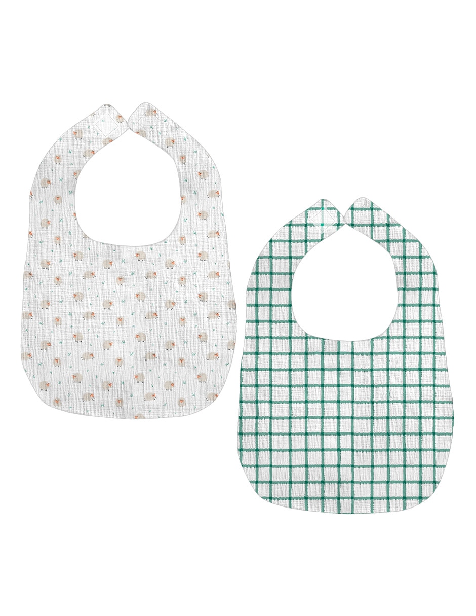 Set babero de algodón 2 piezas