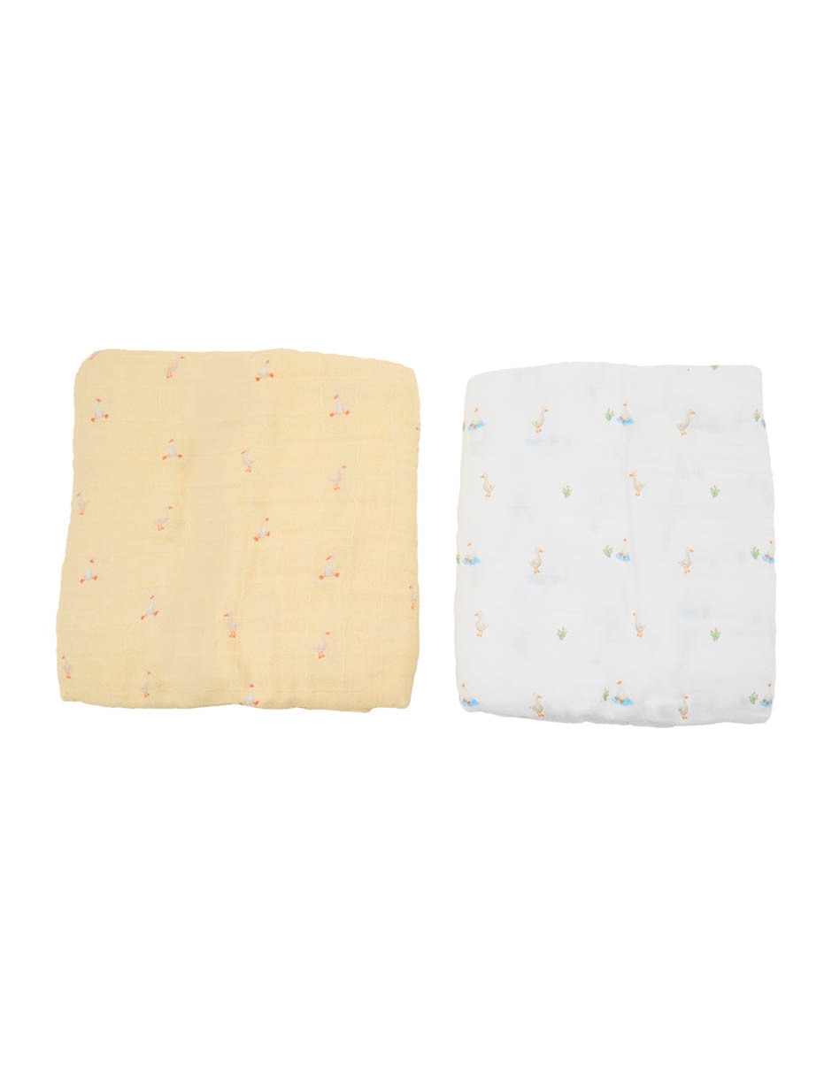Set cobijas tejido plano Mon Caramel unisex 2