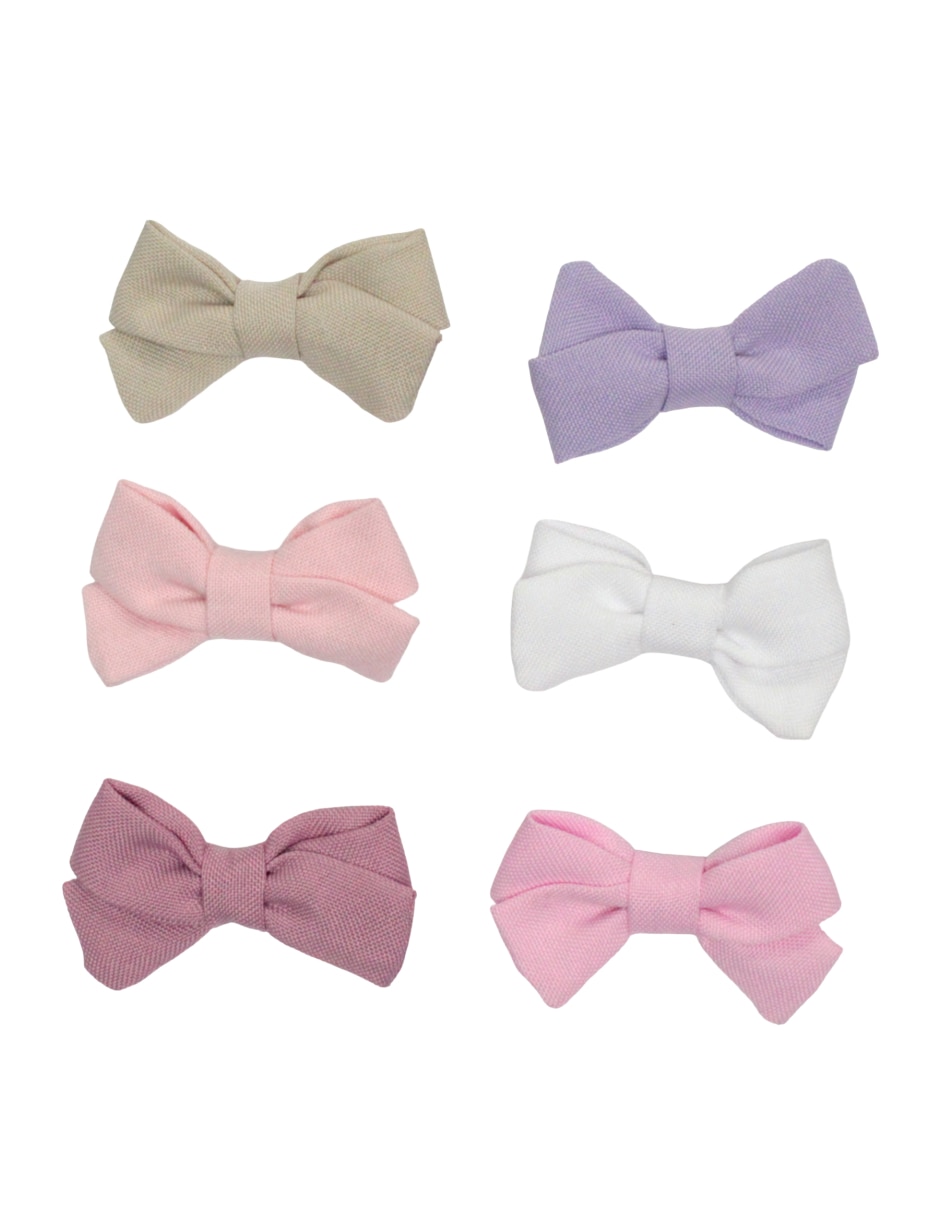 Set de 6 moños para cabello