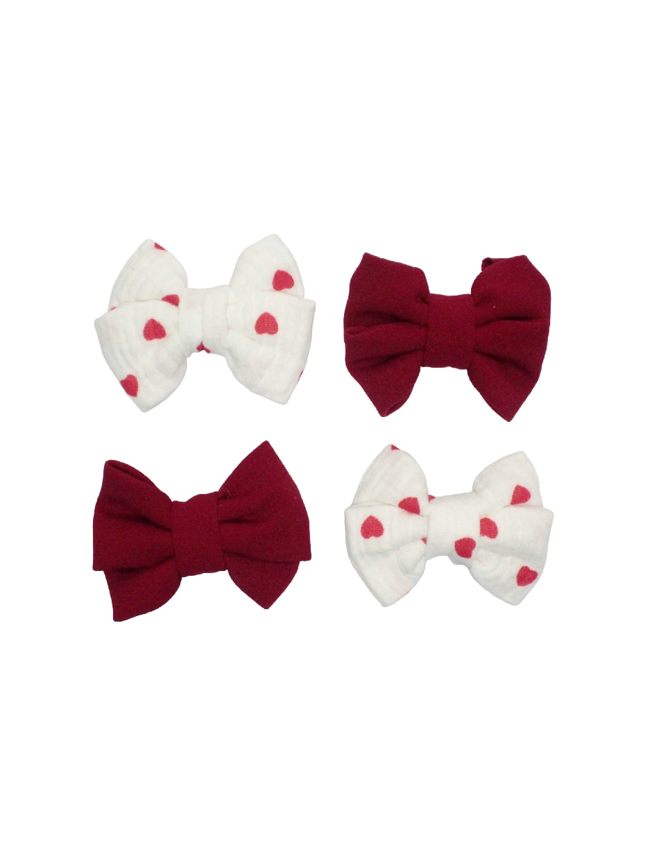 Set de 4 moños para cabello