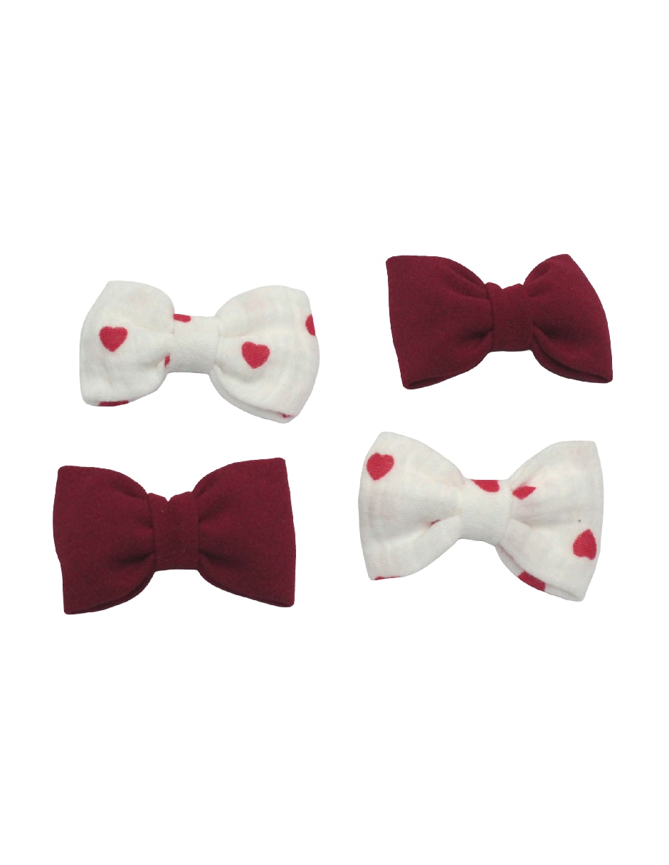 Set de 4 moños para cabello