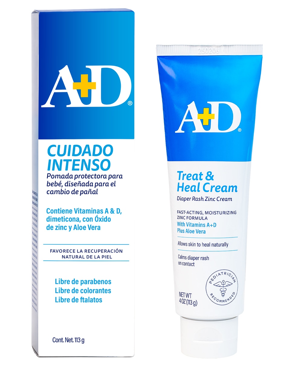 Pomadas bebe A+D cuidado intenso 113 g