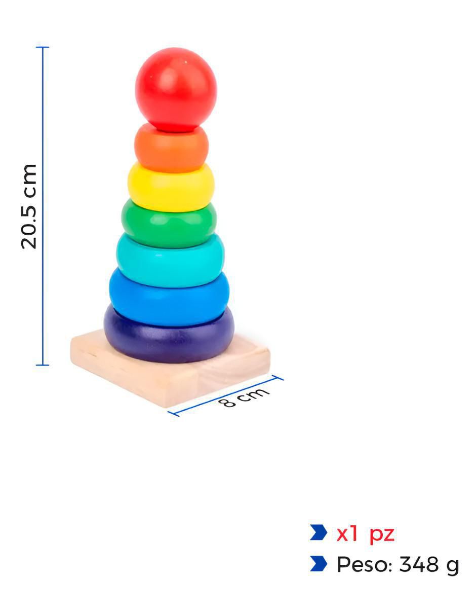 Juguete apilable de madera Unisex 4