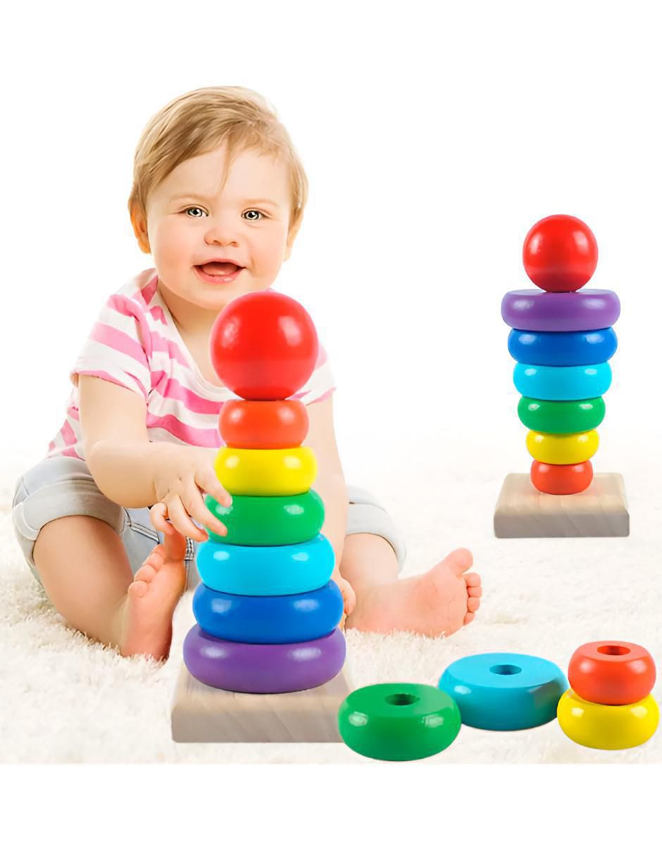 Juguete apilable de madera Unisex 3