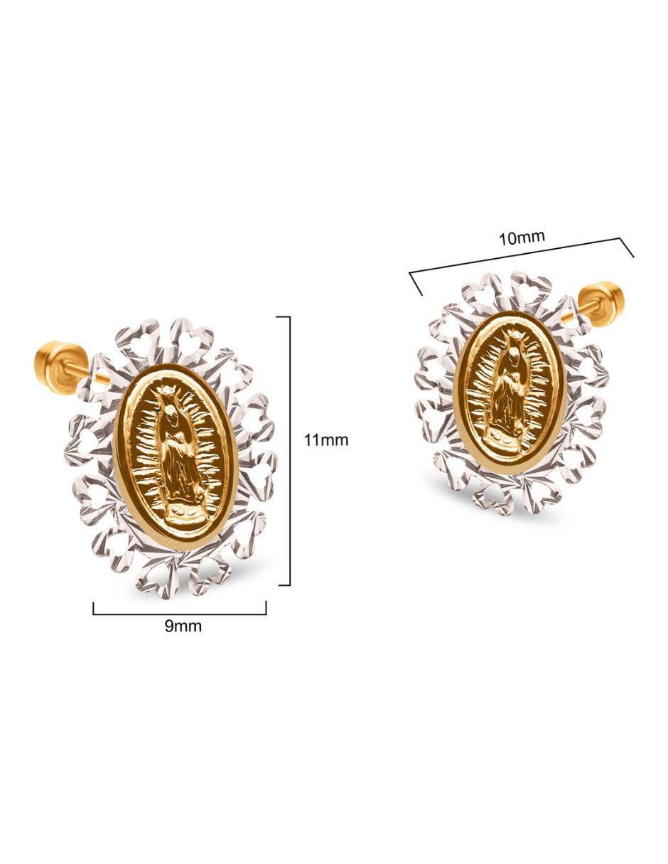 Broqueles ovalados de oro 14 K con acabado pulido 3
