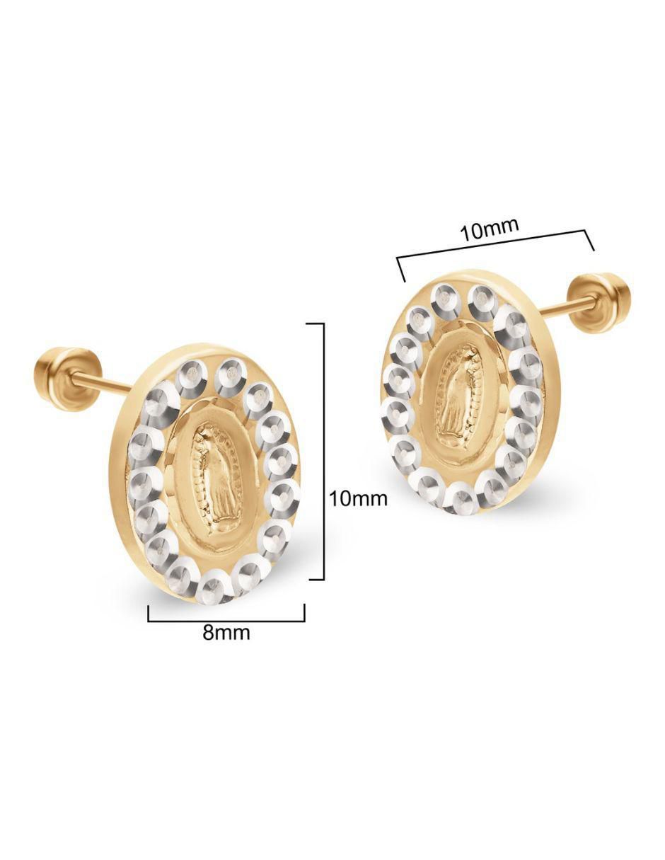 Broqueles ovalados de oro 14 k con acabado brillante 3