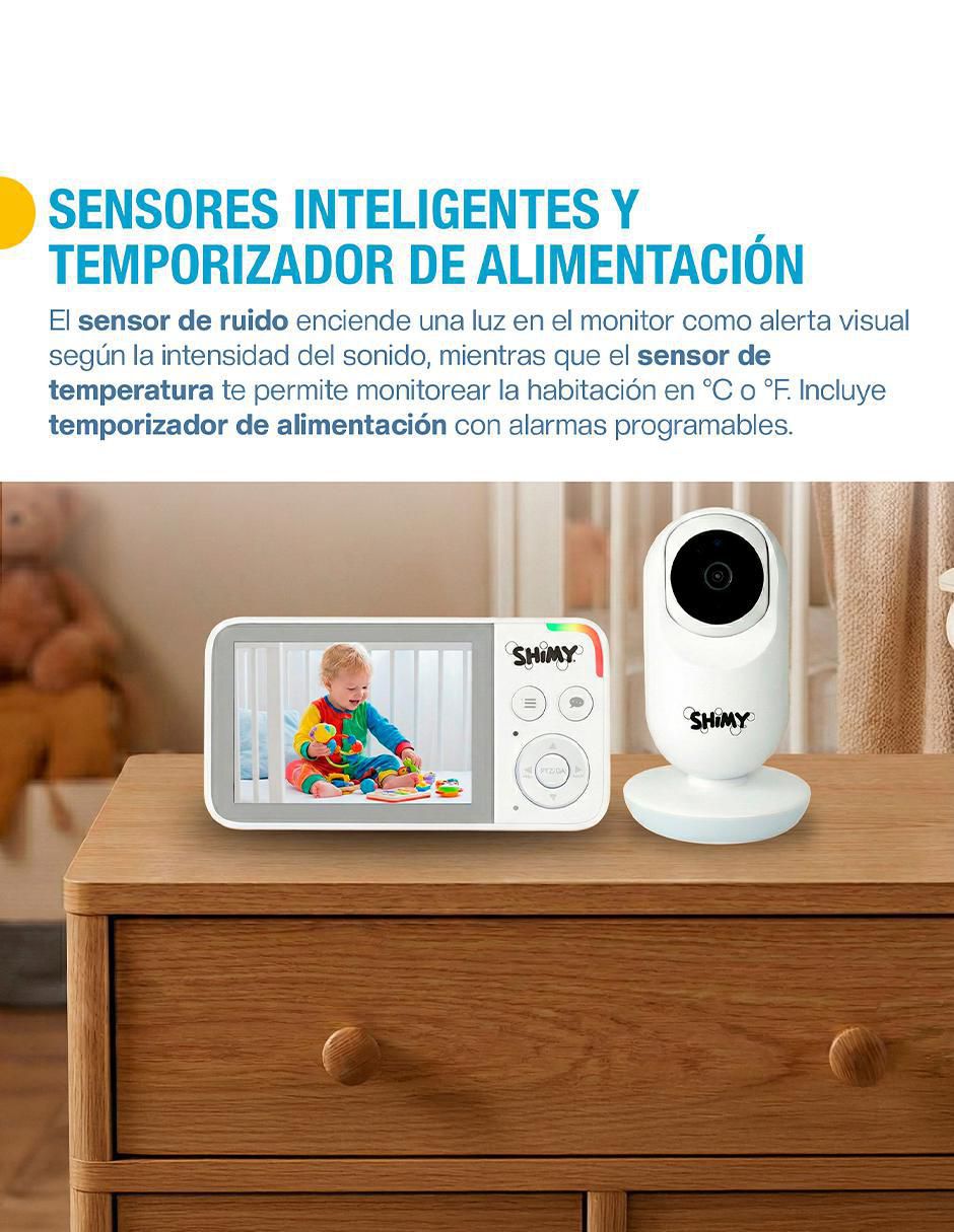 Monitor con cámara para bebé HD 8