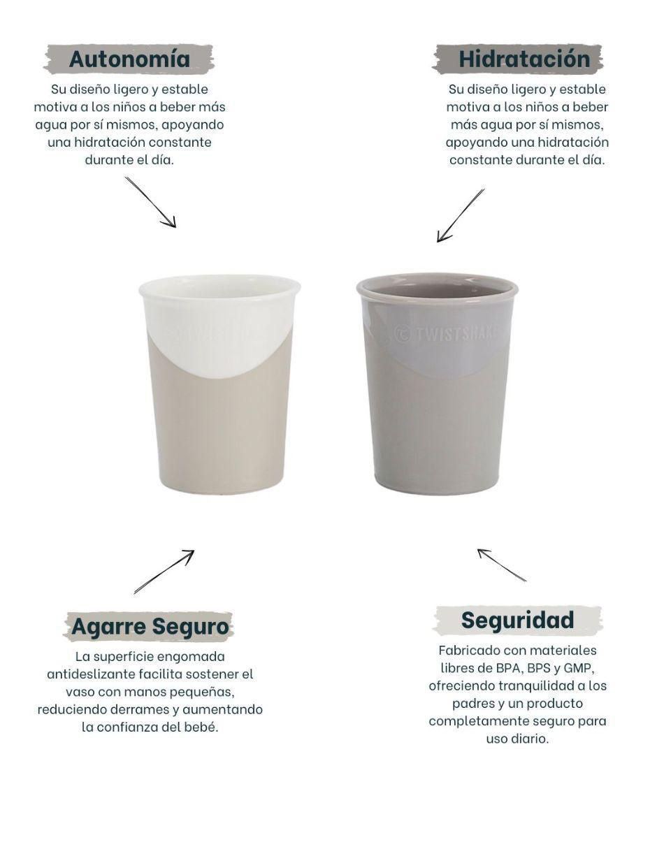 "vaso" entrenador twistshake sin familai "de" plástico "con" 2 piezas "piezas"