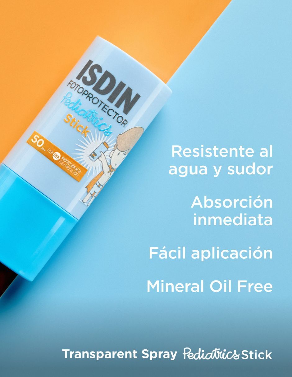 Protector solar FPS 50 Fotoprotector Pediatrics Stick SPF 50 Isdin 20 g 2